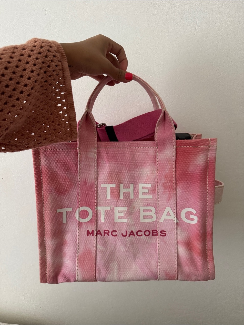 NWT Marc Jacobs Pink Tie Dye Purse Medium Tote Bag